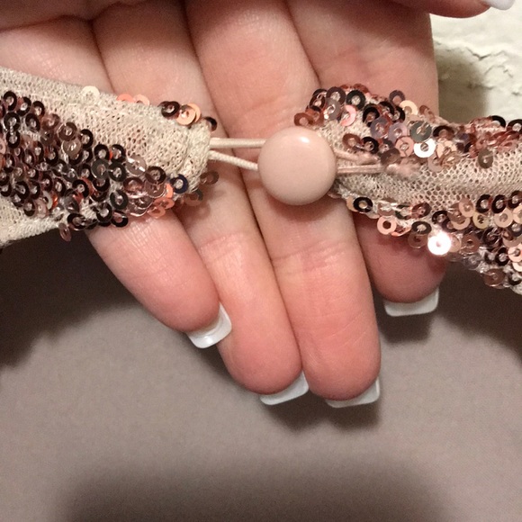 Rose Gold Sequin Party Dress - Picture 5 of 7